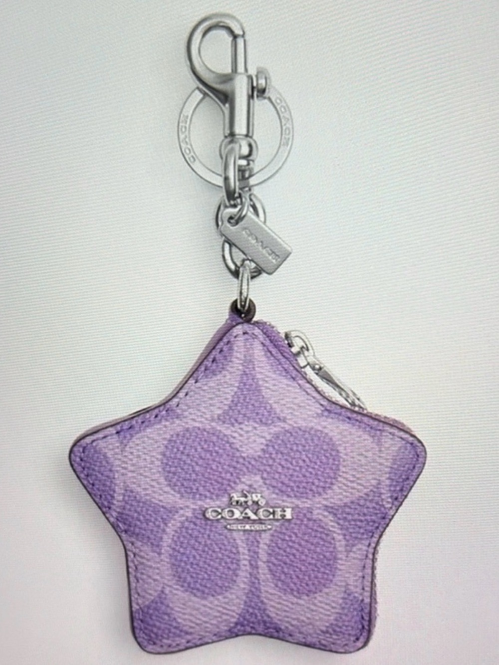 COACH Star Bag Charm Keychain In Signature Canvas